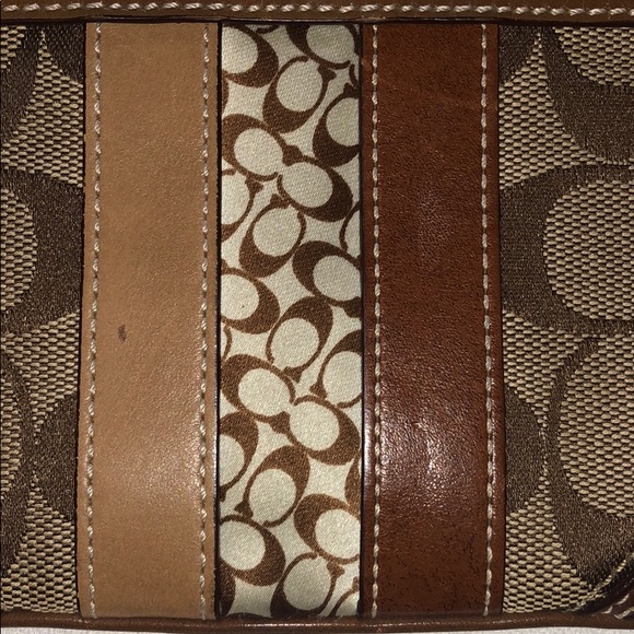 Brown/Tan Coach Wristlet - Picture 5 of 6
